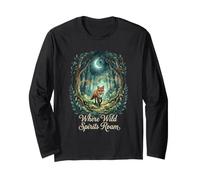 Where Wild Spirits Roam Fox Forest Long Sleeve T-Shirt
