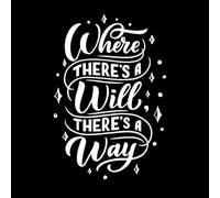Where Will There Way Poster Lettering Wall Decals Paster Paper 50.4x73.9cm Multiple Size Options White
