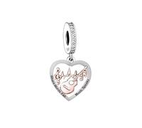 Where Words Fail Music Speak Musician Guitar I Love You Heart Charm Bead Pendant 925 Sterling Silver Dangle Compatible With Pandora Charm Bracelet