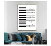 "Where Words Fail Music Speaks" Quote Poster Modern Art Painting Picture Wall Decor Musician Music Piano Canvas Prints 30x40cm Frameless