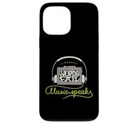 Where Words Fail Music Speaks Retro Headphones Case for iPhone 13 Pro Max