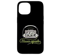 Where Words Fail Music Speaks Retro Headphones Case for iPhone 15