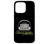 Where Words Fail Music Speaks Retro Headphones Case for iPhone 15 Pro Max