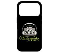 Where Words Fail Music Speaks Retro Headphones Case for iPhone 17 Pro