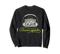 Where Words Fail Music Speaks Retro Headphones Sweatshirt