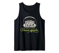 Where Words Fail Music Speaks Retro Headphones Tank Top