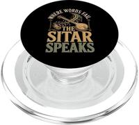 Where Words Fail The Sitar Speaks - Sitar Player PopSockets PopGrip for MagSafe