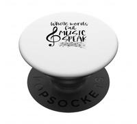 Where World Fails Music Speaks Musician PopSockets Adhesive PopGrip