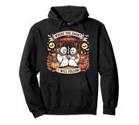 Where You Haunt I Will Follow Cute Ghost Couple Pullover Hoodie