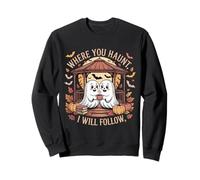 Where You Haunt I Will Follow Cute Ghost Couple Sweatshirt