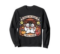 Where You Haunt I Will Follow Cute Ghost Couple Sweatshirt