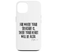 Where Your Treasure Is Heart Will Be Also Matthew 6:21 Case for iPhone 13