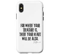 Where Your Treasure Is Heart Will Be Also Matthew 6:21 Case for iPhone X/XS