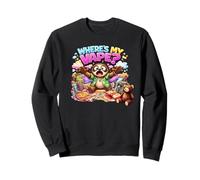 WHERE'S MY VAPE Funny Cartoon Sloth Panic Attack Sweatshirt