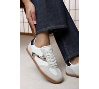 Where's That From Anaiah Low Profile Side Panel Detailed Trainer In White White