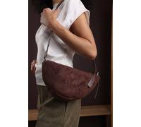 Where's That From 'cloud' Suede Crossbody Shoulder Bag In Brown Brown One Size