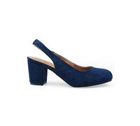 Where's That From Edith Navy Suede Wide Fit Slingback Court Shoes Navy Suede