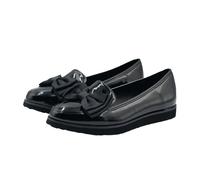 Where's That From Girls Juliette Slip-on Loafers1 UK Black Patent WM340