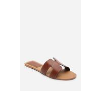 Where's That From Grazia Cut Out Design Wide-Fit Sandals In Tan Tan