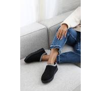Where's That From Women's 'Ivana' Cosy Faux-Suede Fur Lining Low Ankle Boot in Black | Size: 5 Where's That From Black 5