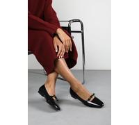 Where's That From Women's 'Jessica' Square Toe Ballet Flats With Knot Bow in Black | Size: 5 Where's That From Black 5