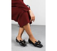 Where's That From Women's 'Keely' Girl's School Classic Bow Ballerina Shoes in True Black | Size: 3 Where's That From True Black 3