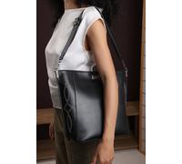 Where's That From 'kelp' Tote Handbag For Women With Minimal Stitch Detail In Black Black One Size
