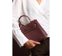 Where's That From 'lluvia' Top Handle Satchel Mini Tote Bag With Turn-Lock Closure In Maroon Maroon One Size