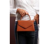 Where's That From Women's 'Marina' Structured Top Handle Shoulder Bag in Brown Where's That From Brown One Size
