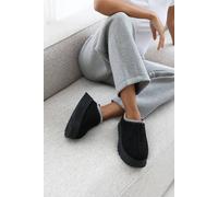Where's That From 'meilani' Cosy Faux-Suede Fur Lining Platform Low Ankle Boot In Black Black 5