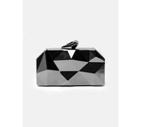 Where's That From Melanie Geometric Pattern Clutch Bag in Black - STANDARD - BLACK