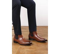 Where's That From Men's 'Henry' Formal Slip On Classic Chelsea Ankle Boots in Tan | Size: 10 Where's That From Tan 10