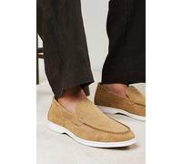 Where's That From Men's Trent Suede Slip On Easy Loafer in Beige | Size: 9 Where's That From Beige 9