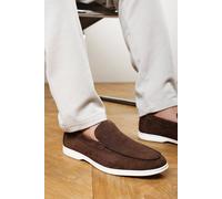 Where's That From Men's Trent Suede Slip On Easy Loafer in Brown | Size: 7 Where's That From Brown 7