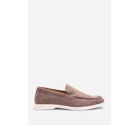 Where's That From Men's Trent Suede Slip On Easy Loafer in Khaki | Size: 8 Where's That From Khaki 8