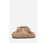 Where's That From Women's Naya Raffia Crochet Clutch in Tan Where's That From Tan One Size