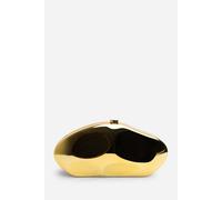 Where's That From Women's 'Nude' Sculpted Evening Clutch Bag in Gold Where's That From Gold One Size