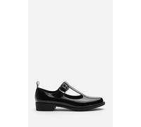 Where's That From 'piper' Wide Fit Mary Jane Loafers With Buckle Strap In Black Black 7E
