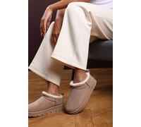 Where's That From 'saskia' Cosy Faux-Suede Fur Lined Micro Dipped Heel Boot In Camel Camel 8