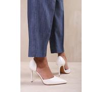 Where's That From 'aspen' Pointed Toe Stiletto High Heels In White White 8