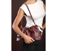 Where's That From Women's 'Auric' Drawstring Shoulder Bag in Maroon Where's That From Maroon One Size