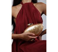 Where's That From Women's 'Benna' Marble Acrylic Clutch in Gold Where's That From Gold One Size