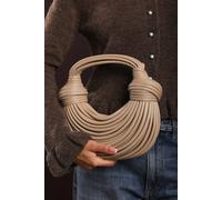 Where's That From Women's 'Blossom' Curved Metallic Shoulder Bag in Beige Where's That From Beige One Size