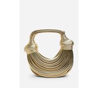Where's That From Women's 'Blossom' Curved Metallic Shoulder Bag in Gold Where's That From Gold One Size