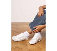Where's That From Women's 'Caia' Court Lace up Trainer with Stripe detail in Grey | Size: 7