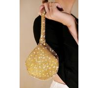 Where's That From Women's 'Diamante' Mini Chainmail Pouch Bag in Rose Gold Where's That From Rose Gold One Size