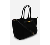 Where's That From Women's 'Dove' Suede Handheld Tote Bag in Black Where's That From Black