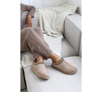 Where's That From Women's 'Ivana' Cosy Faux-Suede Fur Lining Low Ankle Boot in Camel | Size: 5