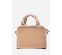 Where's That From Women's 'Kismet' Borg Trim Tote Bag with Cross Body Strap in Camel Where's That From Camel
