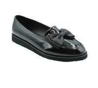 Where's That From Womens/Ladies Alpha Bow Detail Extra Wide Loafers WM296